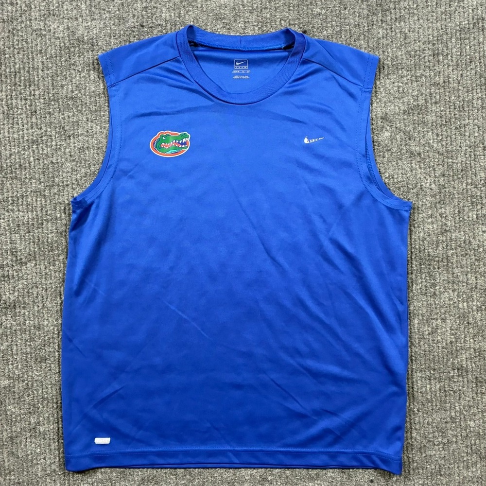 Nike Team Florida Gators Men's Tank Top Size XL 16-18 Blue Muscle Tee Shirt NCAA